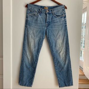 MOTHER denim The Loosey Straight Crop 27 Button Fly